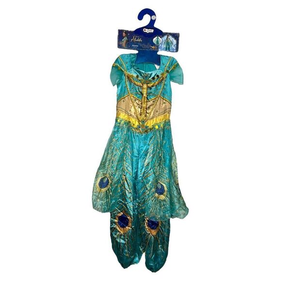 Disguise Girls Medium Disney Aladdin Princess Jasmine Costume Dress Up NEW - Picture 1 of 5